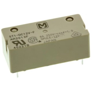 Panasonic Power Relay PCB Mount 12V DC Coil 8A Switching Current ST1-DC12V-F