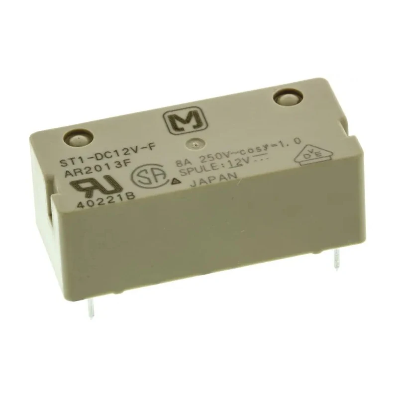 Panasonic Power Relay PCB Mount 12V DC Coil 8A Switching Current ST1-DC12V-F
