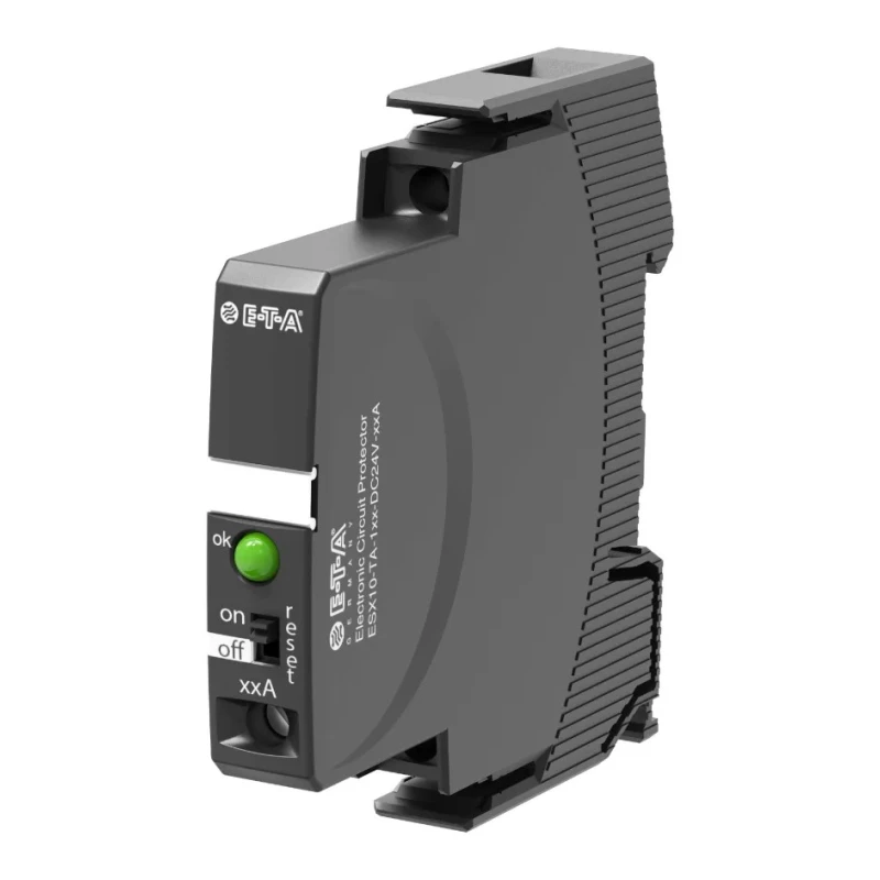 ETA ESX10 Electronic Circuit Breaker 1A 24V DIN Rail Mount ESX10-TA-100-DC24V-1A-E