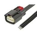 Molex Automotive Connector Black Cable 2 Way Crimp Termination 22A Current 600mm Cord Length 216281-1033