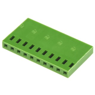 TE Connectivity AMPMODU MOD IV Female Connector Housing 2.54 mm Pitch 10 Way 1 Row Straight 1-925366-0