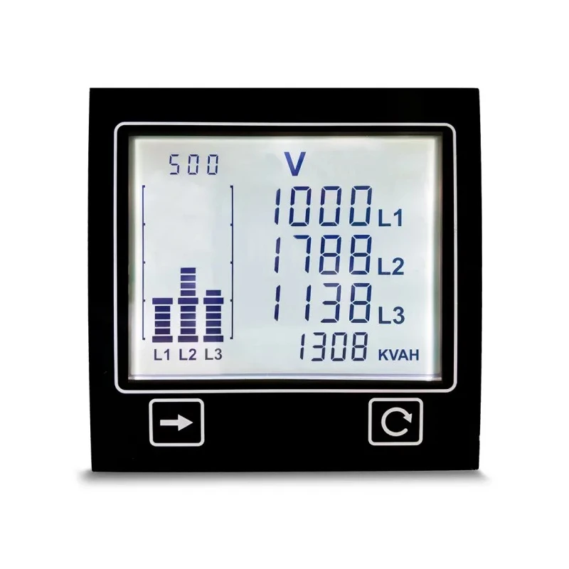 Trumeter Advanced Panel Meter Energy Meter AC with Multi-measurement Capabilities APM-PWR-APO