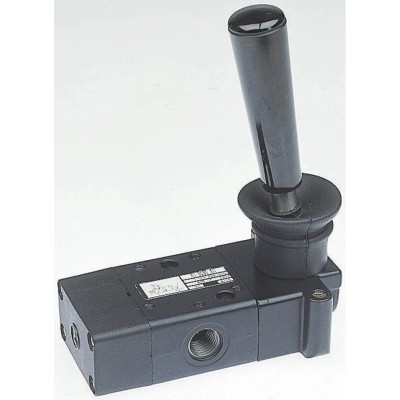 Norgren Lever Pneumatic Manual Control Valve 030 Series, G 1/8, 3/2 Function, Zinc Alloy Body, 10 bar Max Pressure 03043802