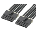 Molex 2 Way Female Mega-Fit to 2 Way Male Unterminated Wire to Board Cable 600 mm 216401-1023