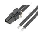 Molex Wire to Board Cable 3 Way Female Mega-Fit to 2 Way Male Unterminated, Nylon Jacket, 600 mm Length 216401-1033