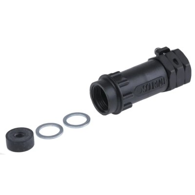 Souriau Sunbank by Eaton Circular Connector Backshell Size 10 Straight Female Plastic Housing Black UTG10PG