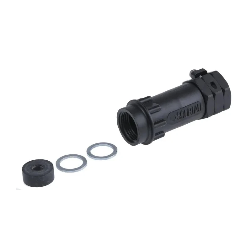 Souriau Sunbank by Eaton Circular Connector Backshell Size 10 Straight Female Plastic Housing Black UTG10PG