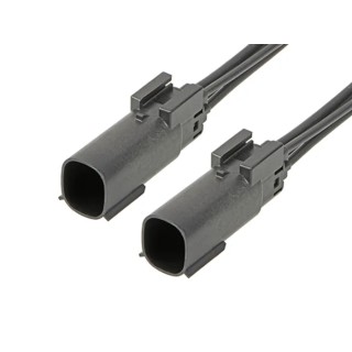 Molex Automotive Connector Black Cable 2 Way Crimp Termination 22A Current IP67 2.5mm Diameter 600mm Cord Length 216287-1041