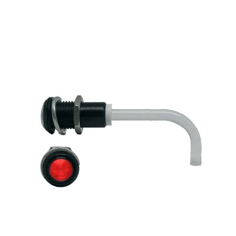 Bivar Panel 1-Way Right Angle Rigid LED Light Pipe Red Lens 9 mm, 38 mm Length RHD-0900-1500-F9PZR67PR
