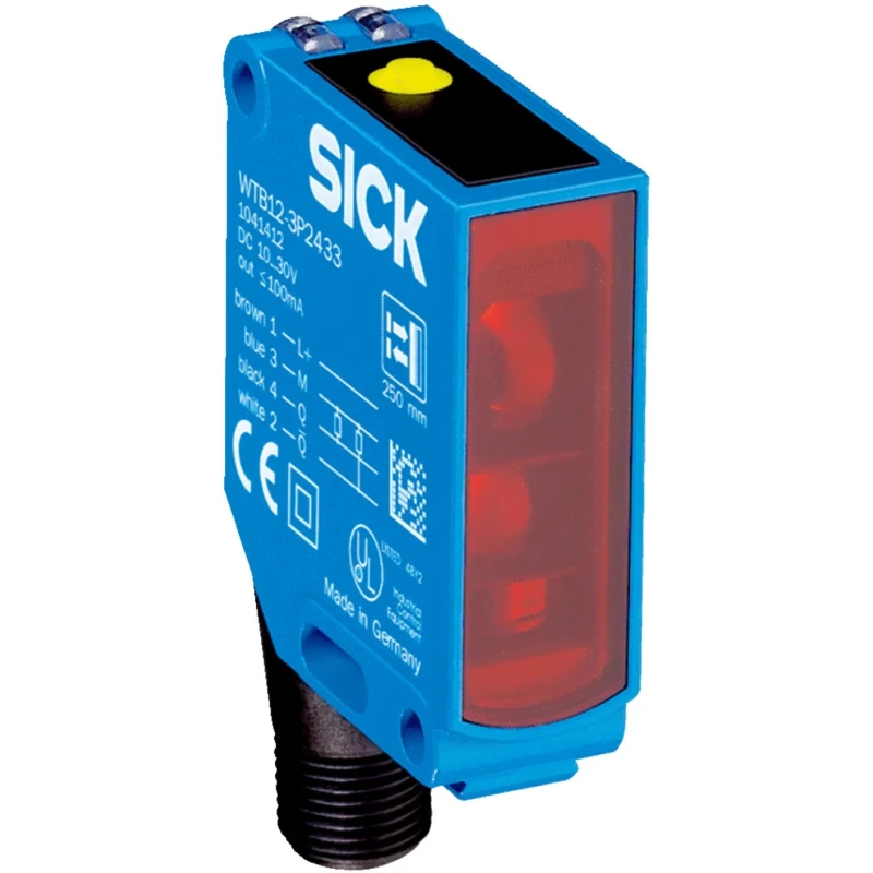 SICK Background Suppression Photoelectric Sensor, Block Style, Detection Range 20 mm → 350 mm, PNP Output WTB12C-3P2432A00