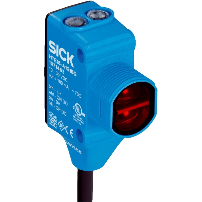SICK Background Suppression Photoelectric Sensor, Block Sensor, Detection Range 5 mm to 300 mm, PNP Output HTB18-P4B2BAD04