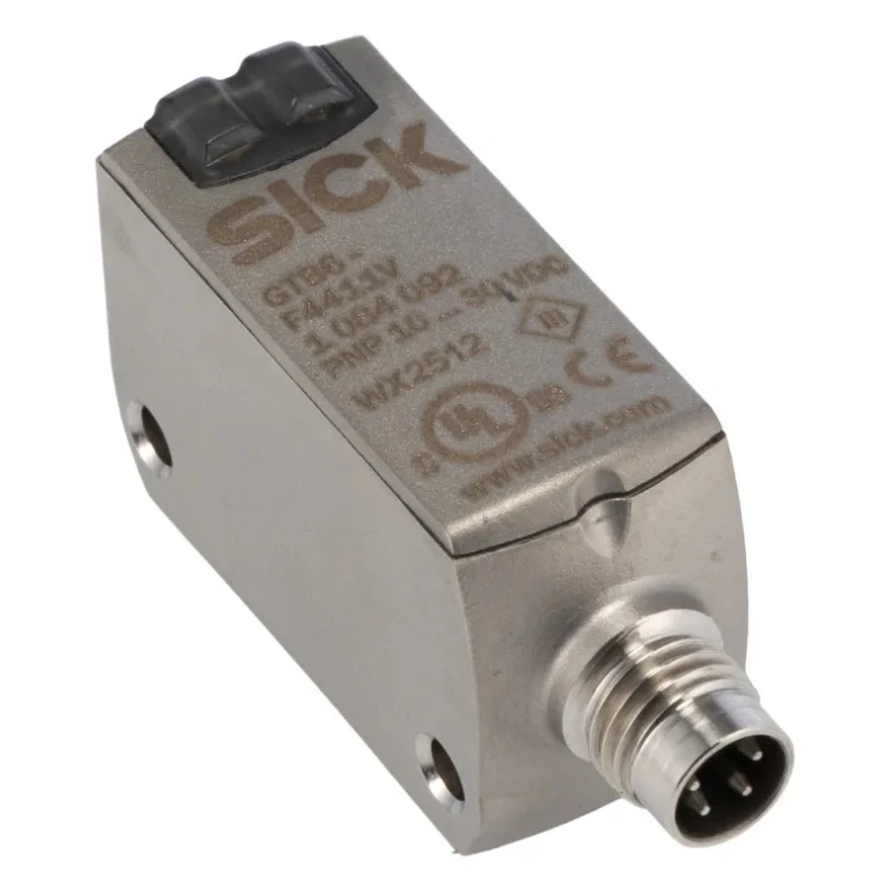 SICK Background Suppression Photoelectric Sensor, Block Type, 5 mm to 250 mm Detection Range, PNP Output GTB6-F4411V