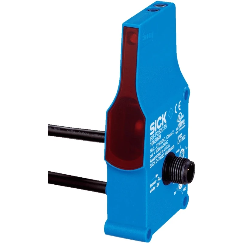 SICK Background Suppression Photoelectric Sensor Block Sensor 60 mm to 900 mm Detection Range PNP Output IP67 IRT-P231C83