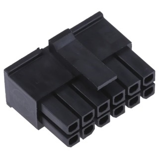 Molex Micro-Fit 3.0 Female Connector Housing, 12 Way, 2 Row, 3 mm Pitch, Straight Orientation 43025-1200