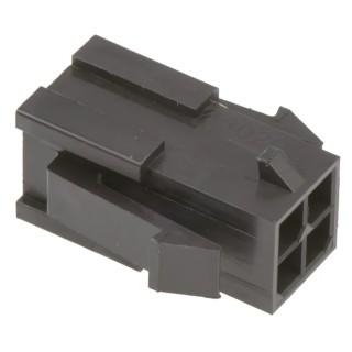 Molex Micro-Fit 3.0 Male Connector Housing Nylon 3 mm Pitch 4 Way 2 Row Straight 43020-0400