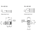 Switchcraft 6.35 mm Right Angle PCB Female 2 Way Mono Jack Connector RA49C-12A