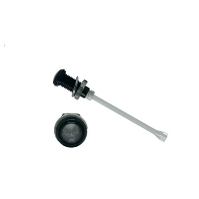 Bivar 1-Way Vertical Rigid LED Light Pipe Panel Mount Clear Lens Black LED 9 mm Lens Size 60.5 mm Length RHD-2390-F9PZ67PR