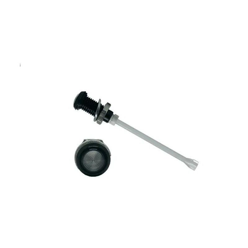 Bivar 1-Way Vertical Rigid LED Light Pipe Panel Mount Clear Lens Black LED 9 mm Lens Size 60.5 mm Length RHD-2390-F9PZ67PR