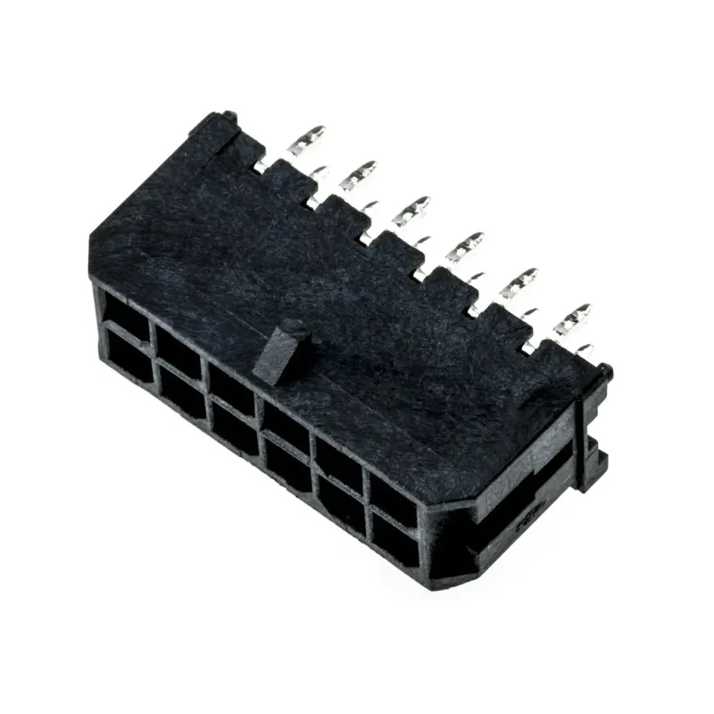 Molex Micro-Fit 3.0 Series Straight Through Hole PCB Header, 12 Contacts, 3 mm Pitch, 2 Row, Shrouded, 600V, 8.5A 43045-1212