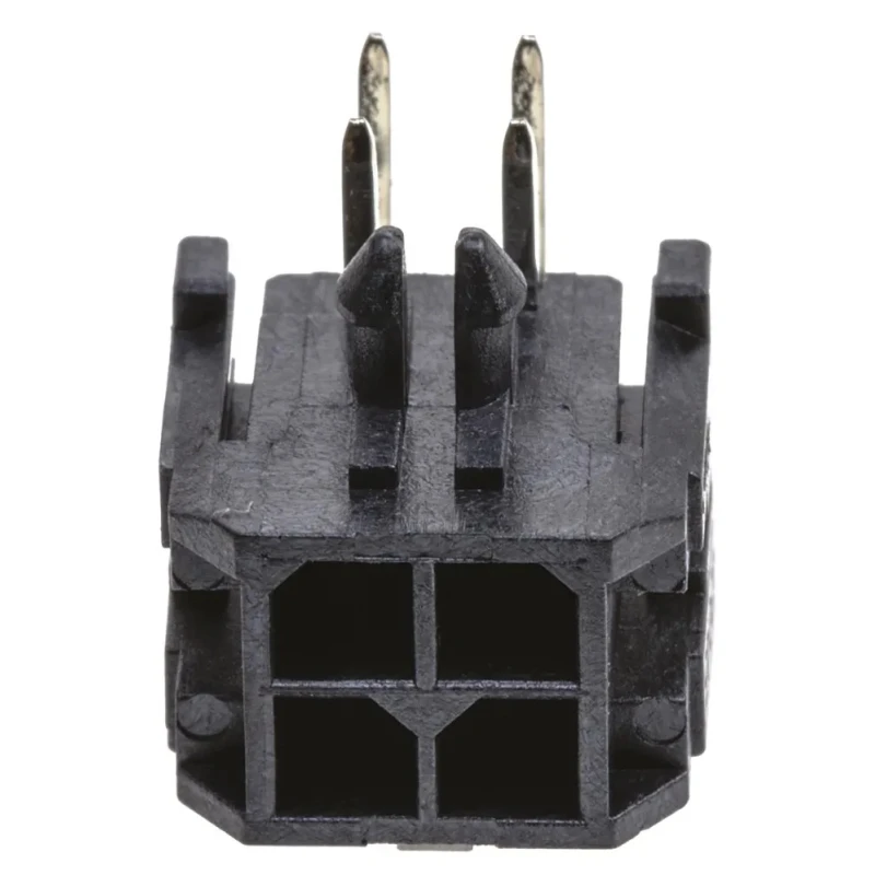 TE Connectivity Molex Micro-Fit 3.0 Series Right Angle Through Hole PCB Header, 4 Contacts, 3 mm Pitch, 2 Row 43045-0400