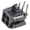 TE Connectivity Micro-Fit 3.0 Series Right Angle Through Hole PCB Header, 4 Contact(s), 3 mm Pitch, 2 Row 43045-0400