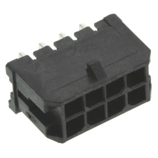 Molex Micro-Fit 3.0 Series Right Angle Through Hole PCB Header 8 Contact 3 mm Pitch 2 Row Shrouded 43045-0800