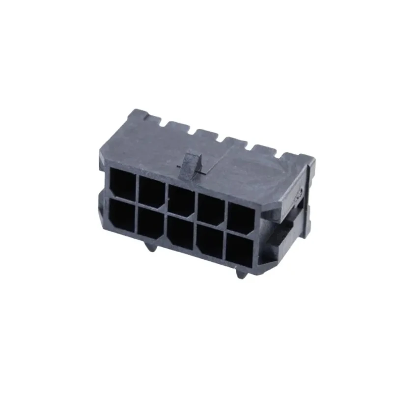 Molex Micro-Fit 3.0 Series Right Angle Through Hole PCB Header, 10 Contacts, 3 mm Pitch, 2 Row, Shrouded 43045-1000