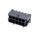 Molex Micro-Fit 3.0 Series Right Angle Through Hole PCB Header, 10 Contacts, 3 mm Pitch, 2 Row, Shrouded 43045-1000