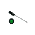 Bivar Rigid Panel Mounted 1-Way Vertical Round LED Light Pipe Green Lens, Black LED RHD-910-F6PZG67PR