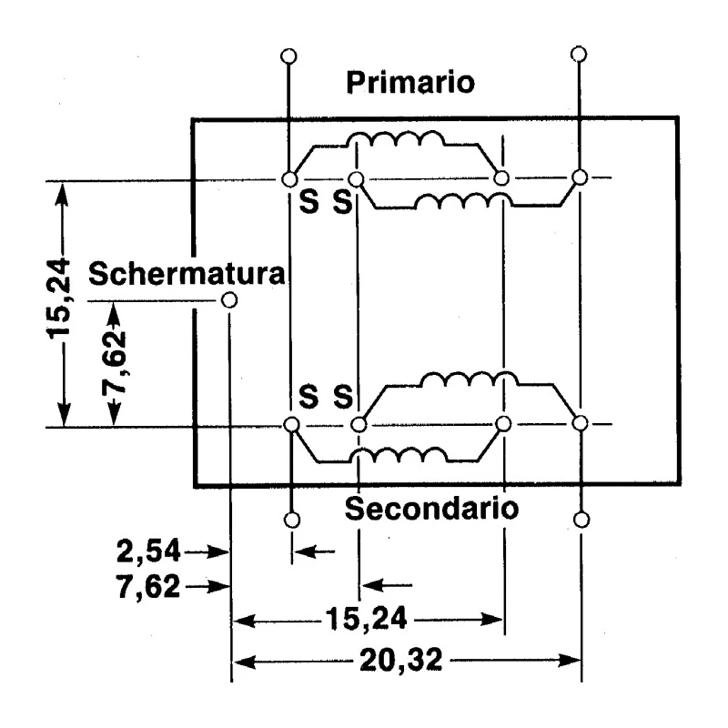 OEP High Performance Encapsulated Audio Transformer Screening Can Screw Mount 29mm x 24mm x 23mm A262CAN