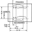 OEP High Performance Encapsulated Audio Transformer Screening Can Screw Mount 29mm x 24mm x 23mm A262CAN