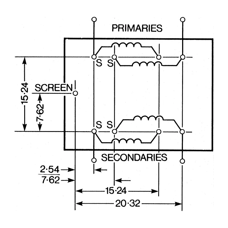 OEP High Performance Encapsulated Audio Transformer Screening Can Screw Mount 29mm x 24mm x 23mm A262CAN