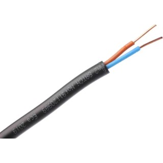 RS PRO 2 Core Power Cable Black 1.5mm² 600V 90°C 100m Cross Linked Polyethylene 536-142