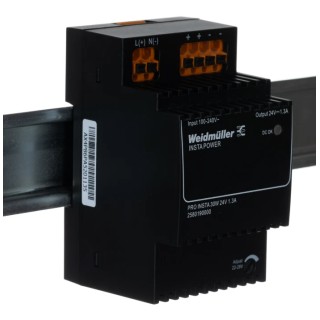 Weidmüller PRO INSTA Switched Mode DIN Rail Power Supply 24V DC Output, 1.3A, 30W, AC/DC Input 120-264V 2580190000