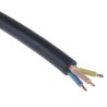 RS PRO H05RR-F 4 Core Rubber Insulated Power Cable, Black 1.5mm² 60 °C 300/500V 50 m Italy 96420