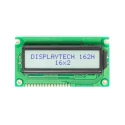 Displaytech Alphanumeric LED LCD Monochrome Display 2 x 16 Characters White on Green Backlight 4.2 V 162H DC BW-3LP
