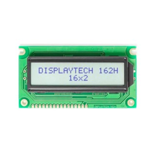 Displaytech Alphanumeric LED LCD Monochrome Display 2 x 16 Characters White on Green Backlight 4.2 V 162H DC BW-3LP