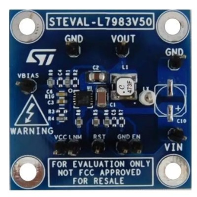 STMicroelectronics Boost Regulator Development Kit with 5V Fixed Output and 1 MHz Switching Frequency STEVAL-L7983V50