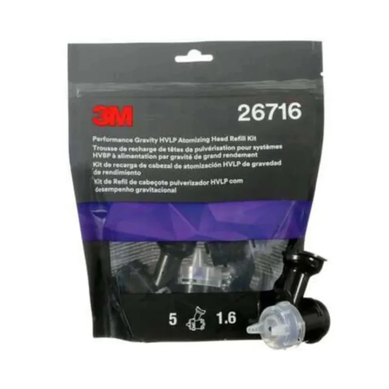 3M 1.6 mm Air Tool Accessory Atomizing Head for Spray Gun, 5 Piece 26716