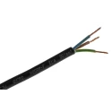 RS PRO H05RR-F 3 Core Rubber Insulated Flexible Power Cable Black 1mm² 300-500V 60°C 50m H05RR-F