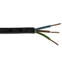 RS PRO H05RR-F 3 Core Rubber Insulated Flexible Power Cable Black 1mm² 300-500V 60°C 50m H05RR-F