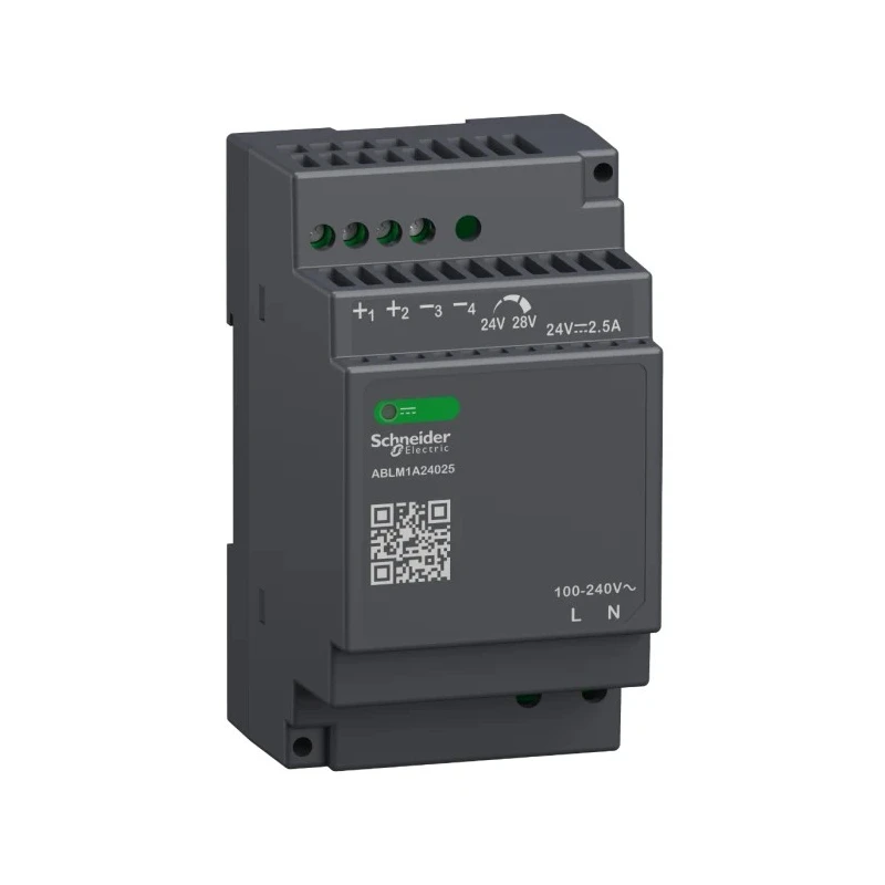 Schneider Electric DIN Rail Power Supply Switched Mode 240V ac Input 24V dc Output 2.5A 60W ABLM1A