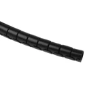 RS PRO Spiral Cable Wrap Black Nylon 15 mm Diameter 16 mm Maximum Bundle Diameter 0.8 mm Wall Thickness 5 m Length 210-8588
