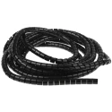 RS PRO Spiral Cable Wrap Black Nylon 15 mm Diameter 16 mm Maximum Bundle Diameter 0.8 mm Wall Thickness 5 m Length 210-8588