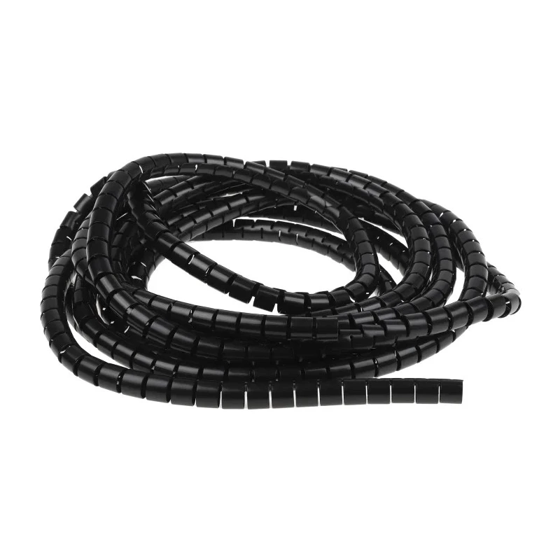 RS PRO Spiral Cable Wrap Black Nylon 15 mm Diameter 16 mm Maximum Bundle Diameter 0.8 mm Wall Thickness 5 m Length 210-8588