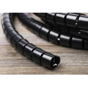 RS PRO Spiral Cable Wrap Black Nylon 15 mm Diameter 16 mm Maximum Bundle Diameter 0.8 mm Wall Thickness 5 m Length 210-8588