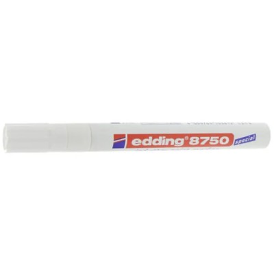 Edding White 4 mm Paint Marker Pen for use with Rubber Surfaces, Plastic, Metal 8750-1-4049