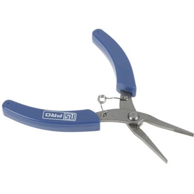 RS PRO Stainless Steel Flat Nose Plier, 130mm Overall Length, 25mm Jaw, Plastic Handle, Chrome Plated Finish 536-341