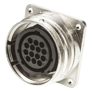 TE Connectivity Circular Connector, 14 Contacts, Panel Mount, Socket, Female, Standard Size, 600V, 13A, CMC Series 208487-1
