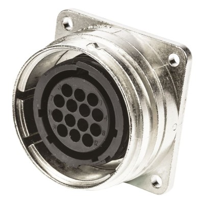TE Connectivity Circular Connector, 14 Contacts, Panel Mount, Socket, Female, Standard Size, 600V, 13A, CMC Series 208487-1